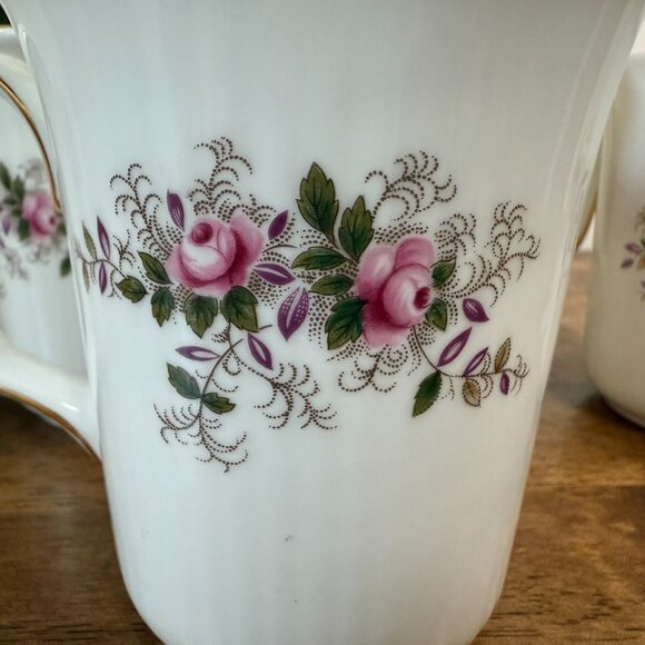 Royal Albert Lavender Rose Mugs Set of 5 Bone China England Floral Pink Rose - Picture 7 of 8